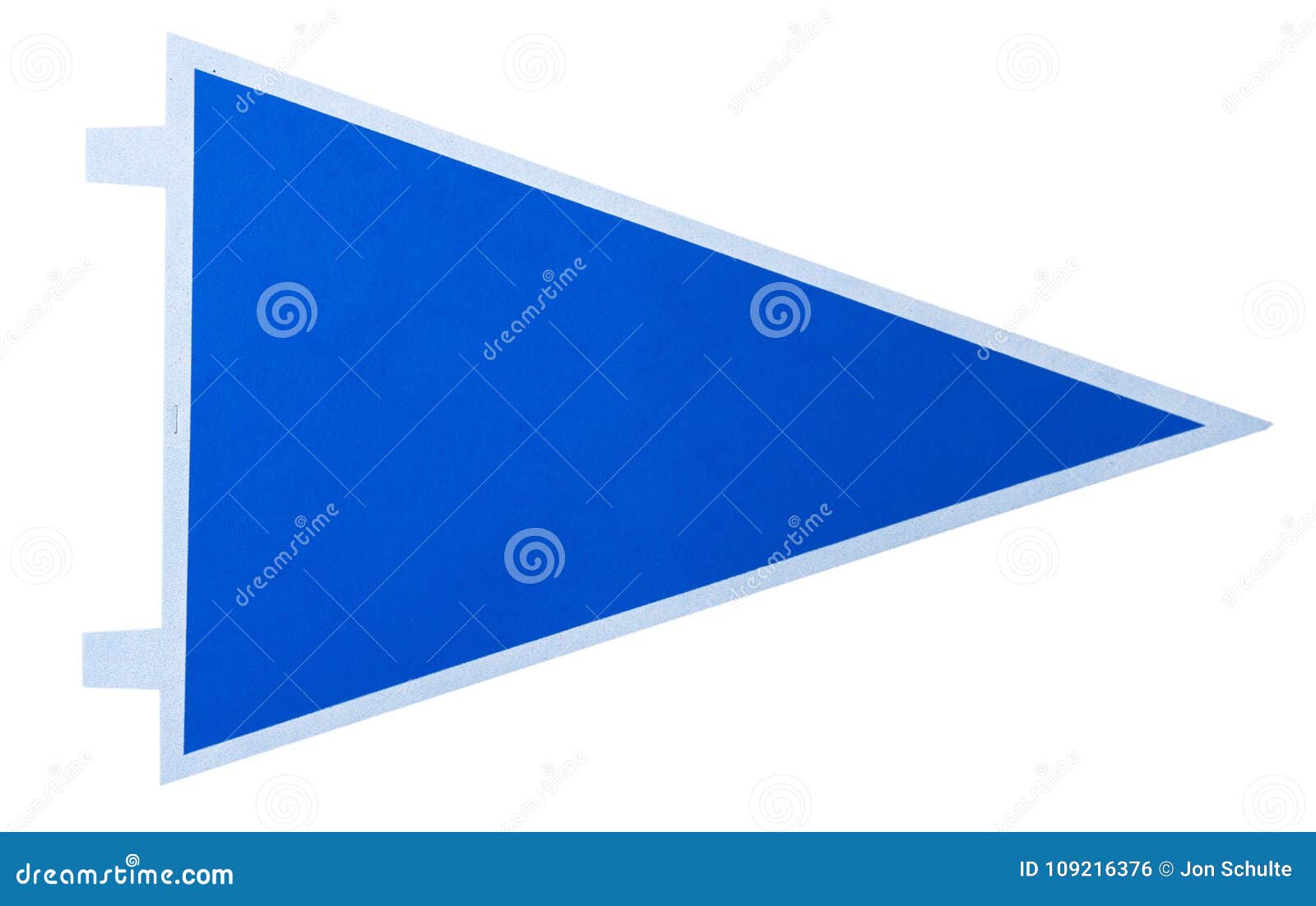 a blank blue pennant