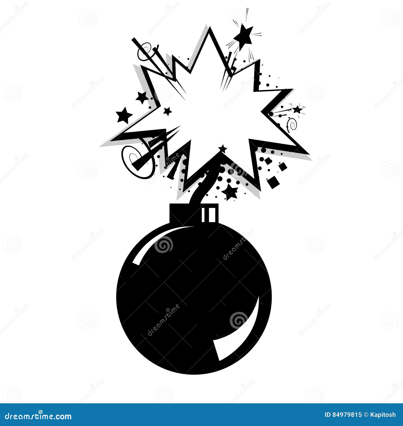 blank bomb template comic speech cloud bubble