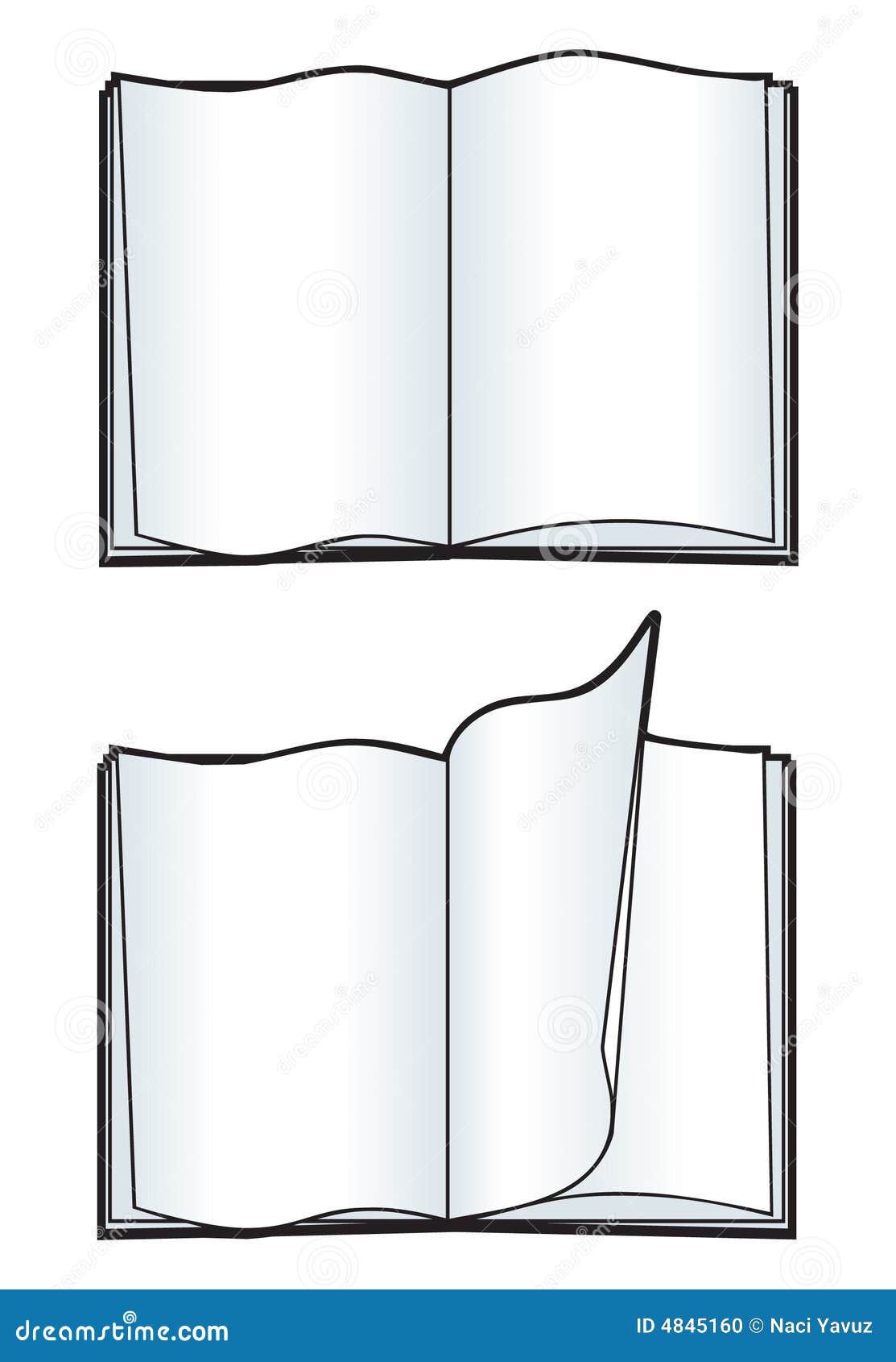 Blank book stock vector. Illustration of handbook, currency - 4845160