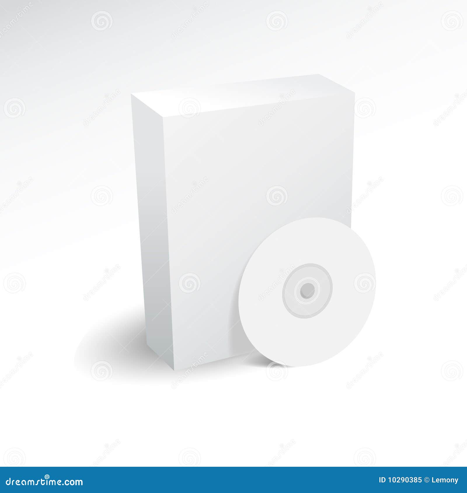 Blank box and dvd stock vector. Illustration of empty 10290385