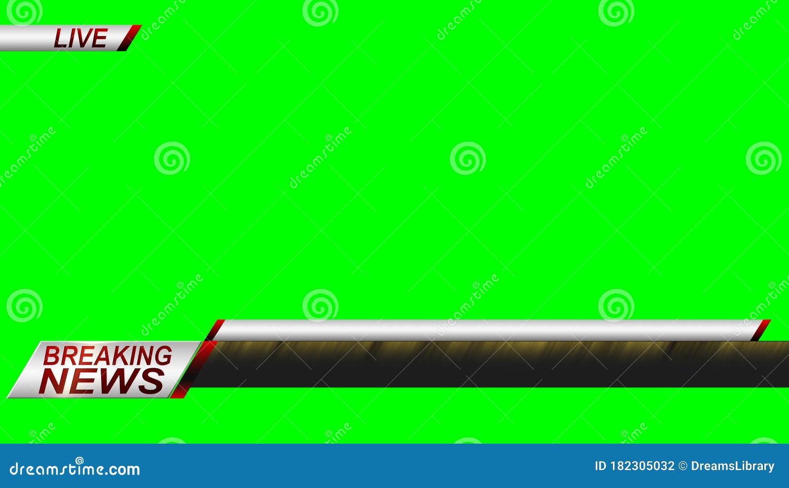 Breaking News Lower Third 3 On Chroma Key Green Background Stock Illustration Illustration Of Template Broadcast