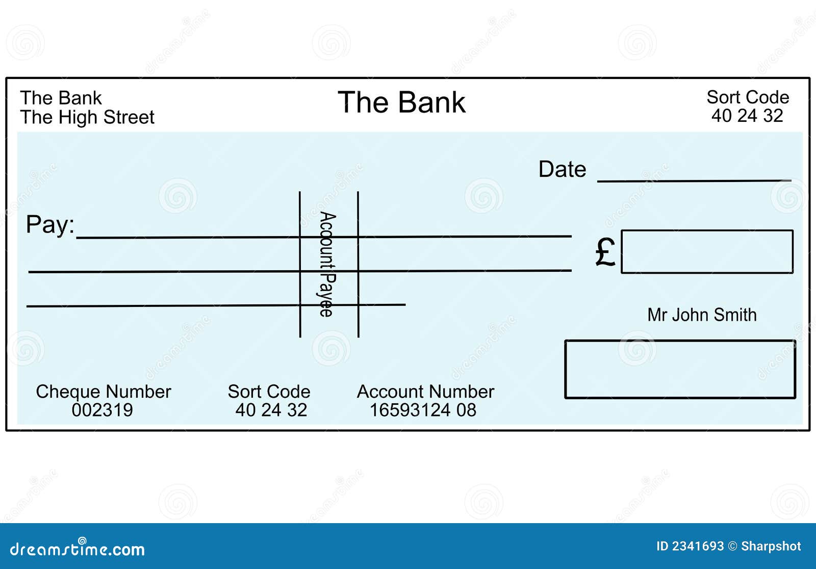 British Cheque Stock Illustrations – 25 British Cheque Stock Throughout Editable Blank Check Template