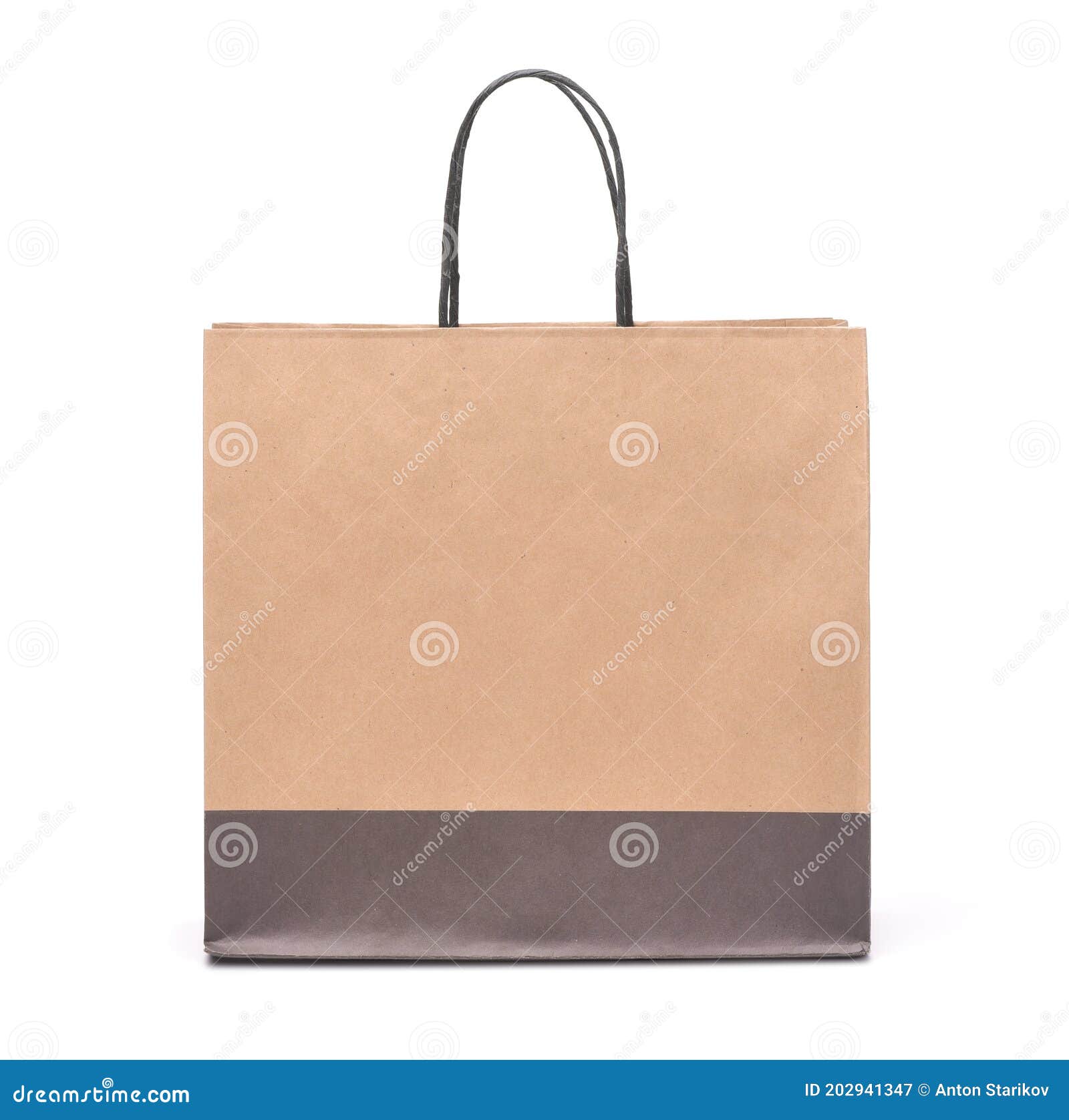 Blank Brown Kraft Paper Bag Stock Image - Image of gift, disposable ...