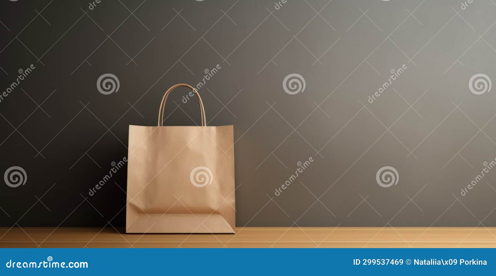 Blank Brown Paper Bag. EcoFriendly Retail Packaging with Space for