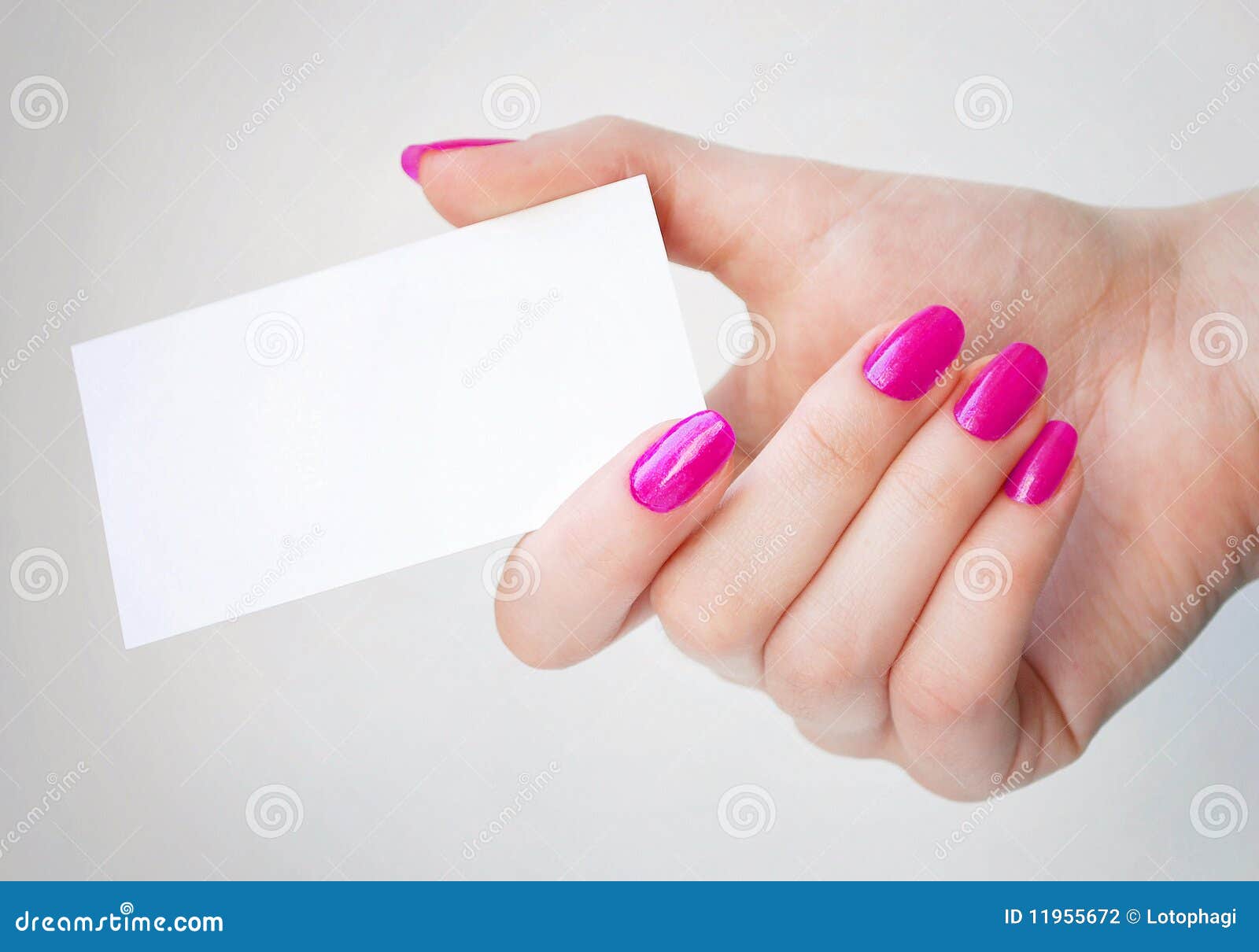 Blank Business Card stock photo. Image of brunette, hands - 11955672