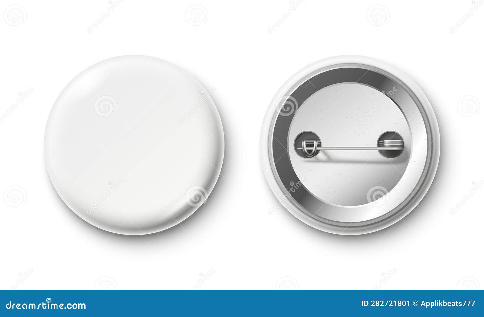 blank button pins 