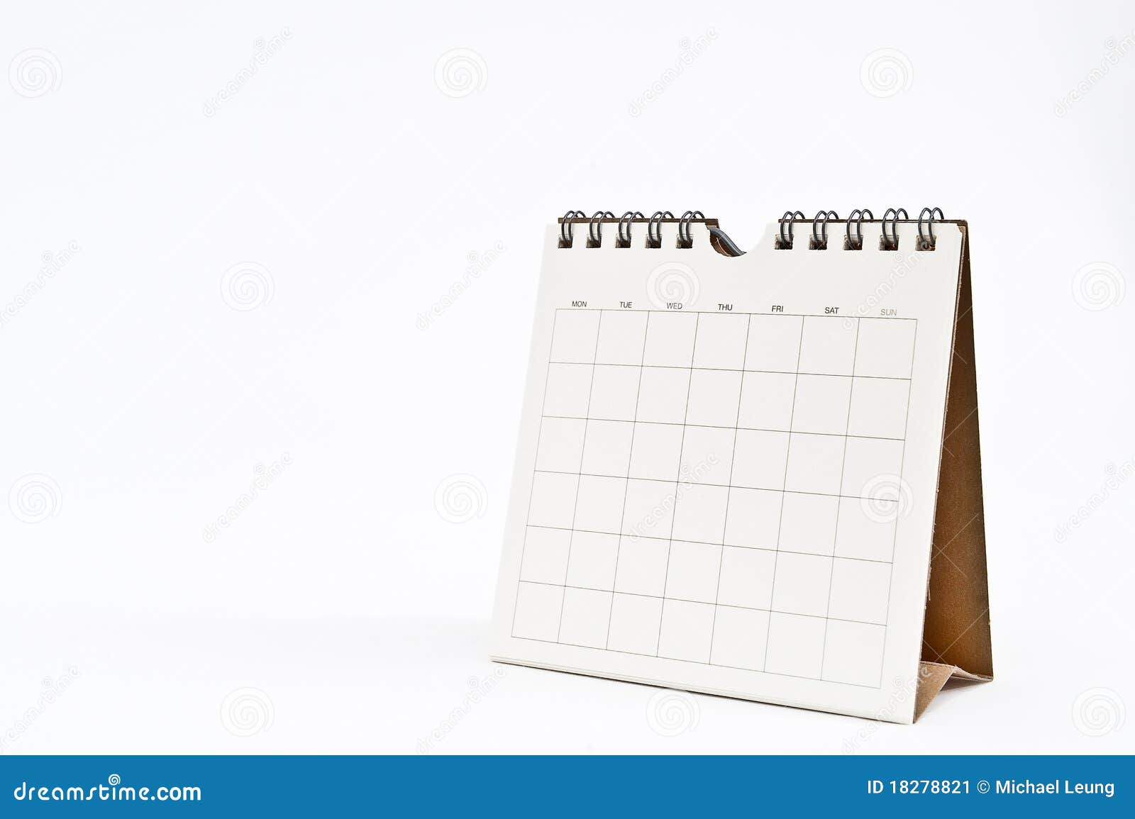 blank calendar  on white