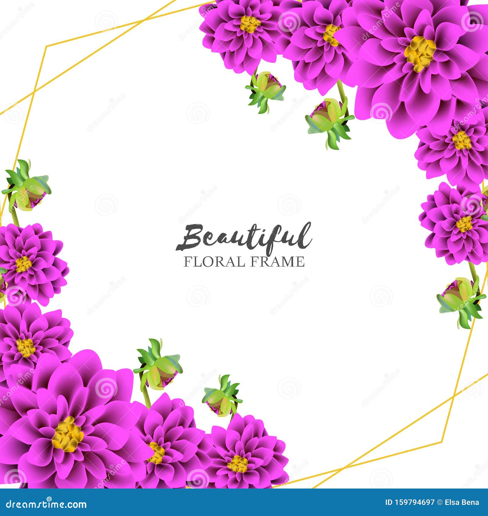Greeting Card Template with Purple Dahlia Flower Stock For Greeting Card Layout Templates