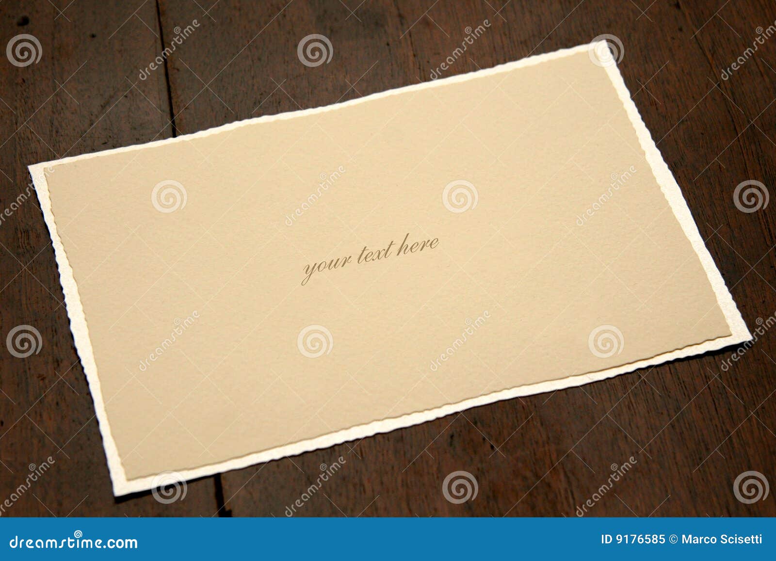 BLANK CARD on TABLE stock image. Image of shower, messages 9176585