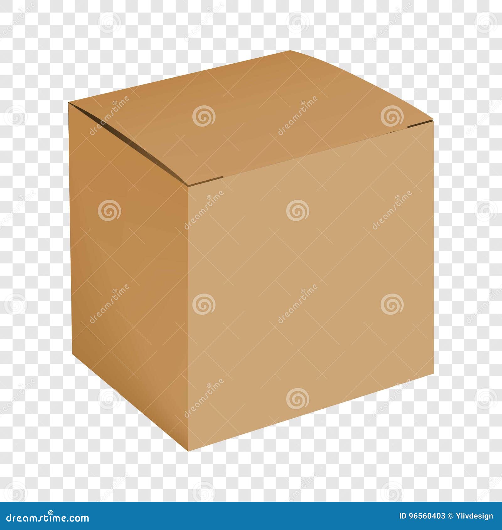 Download Blank Cardboard Box Mockup, Realistic Style Stock Vector ...