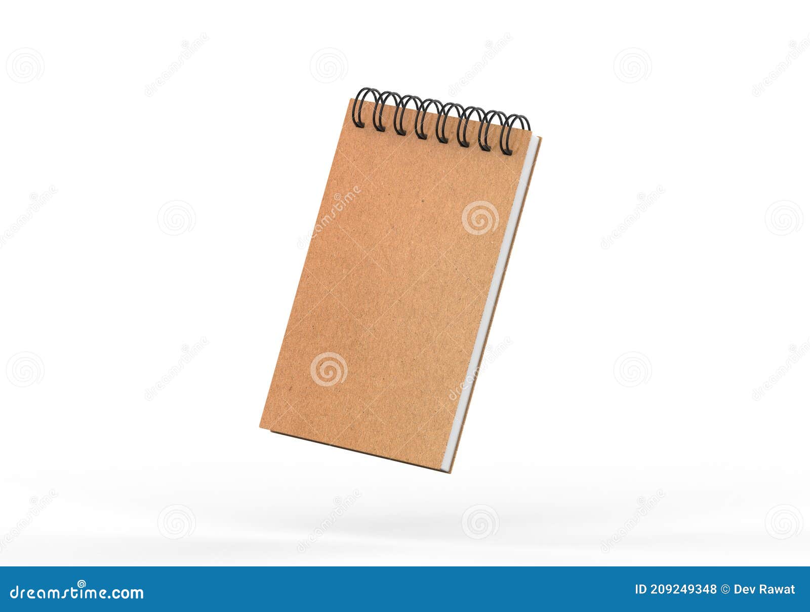 Download Blank Cardboard Notepad Mockup For Design And Advertising Sketchpad With Spring And Free Copy Space 3d Illustration Stock Illustration Illustration Of Kraft Design 209249348