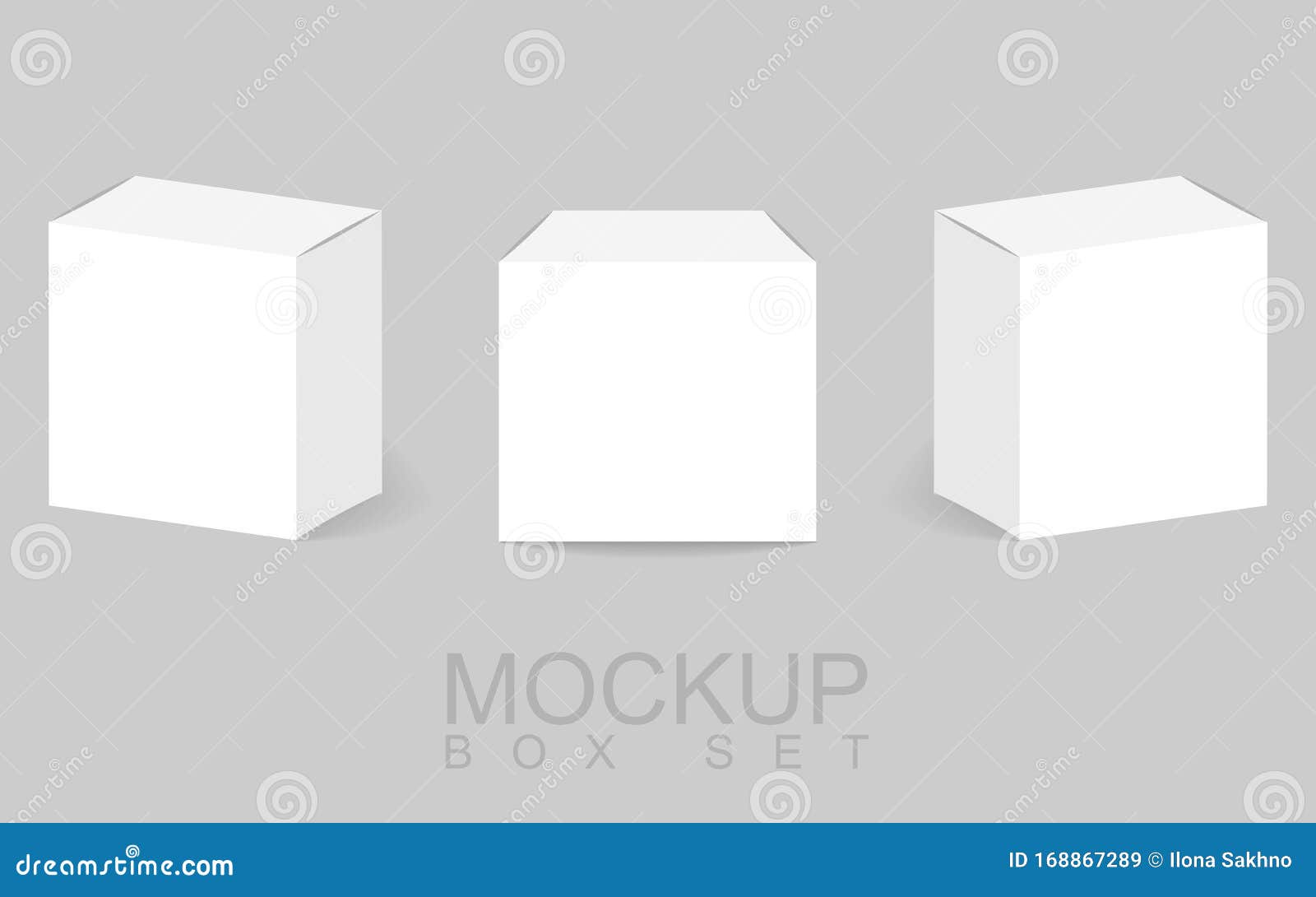Download Blank Cardboard Package Boxes Mockup. Box Set. Three ...
