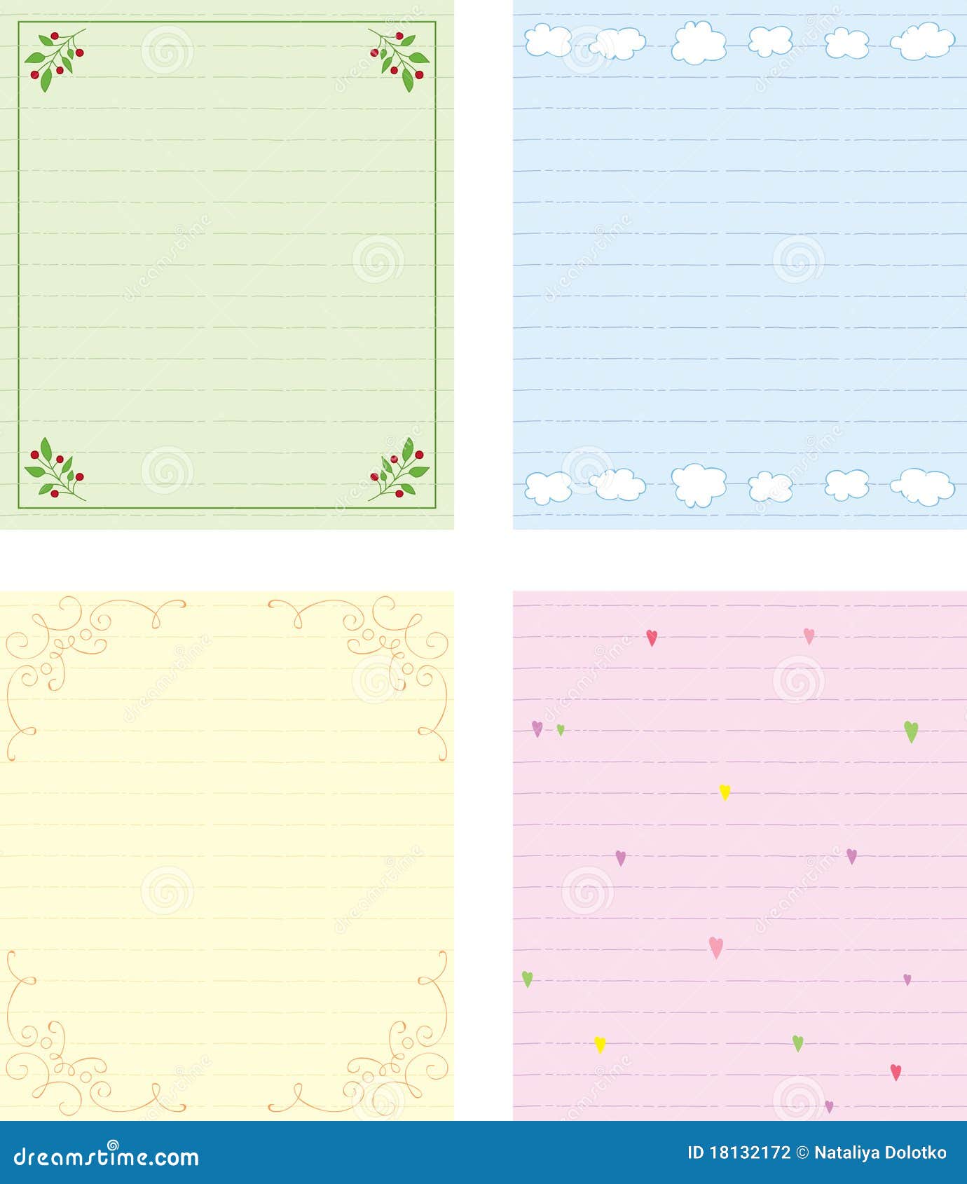 Blank cards template stock vector. Illustration of heart - 18132172