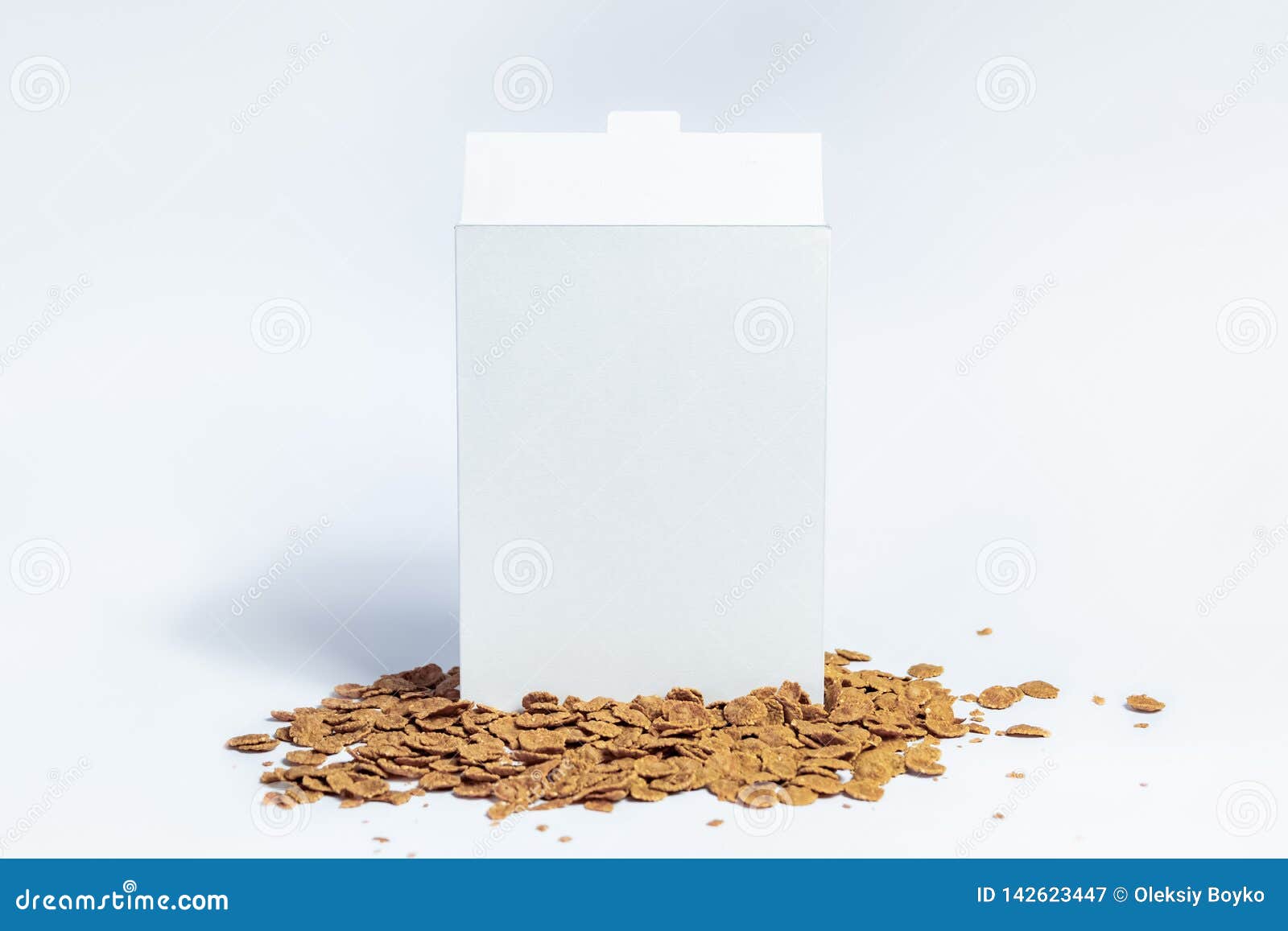 White Generic Cereal Box, Studio Shot Stock Image Image of abstract