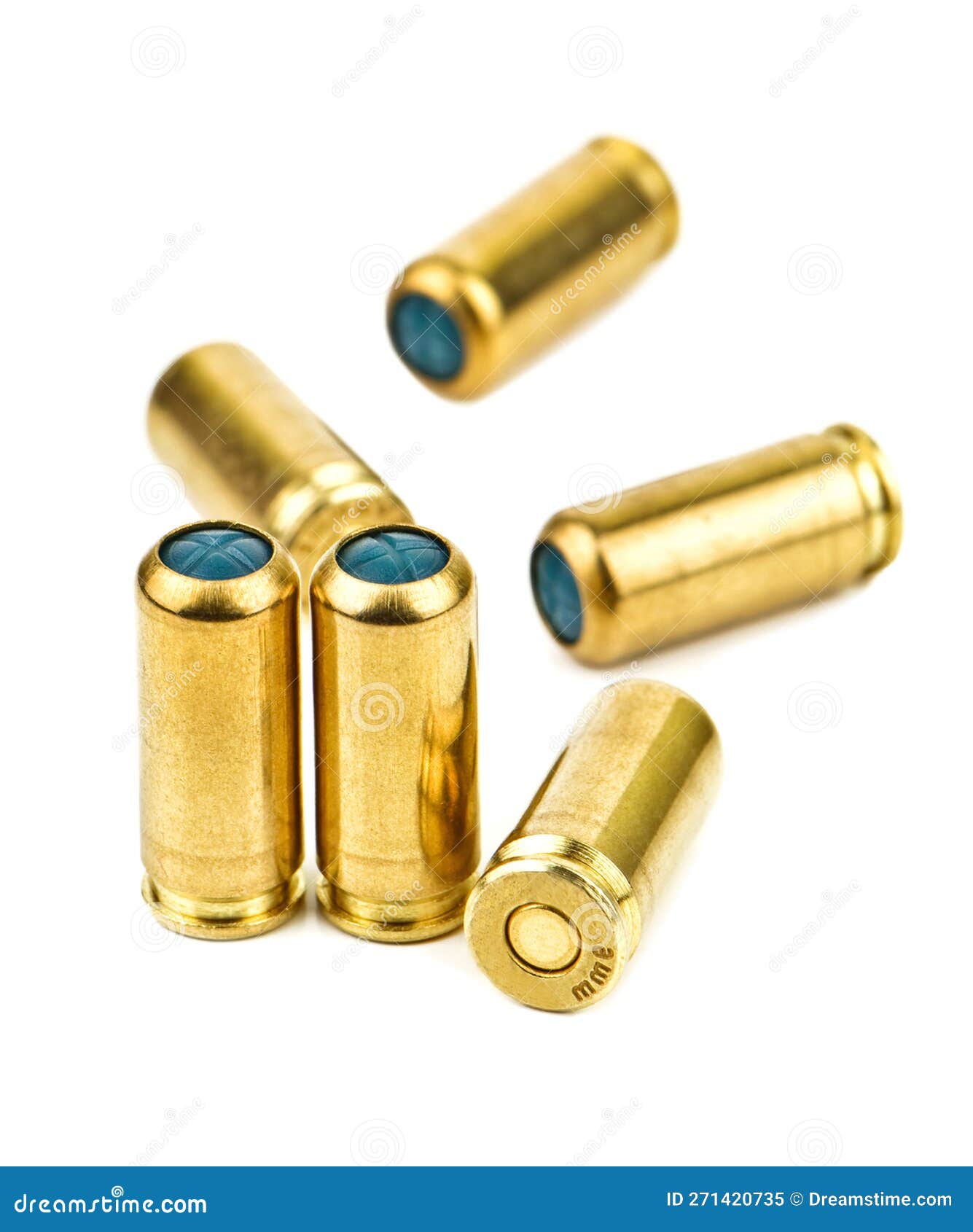 Blank cartridge on white stock image. Image of macro 271420735