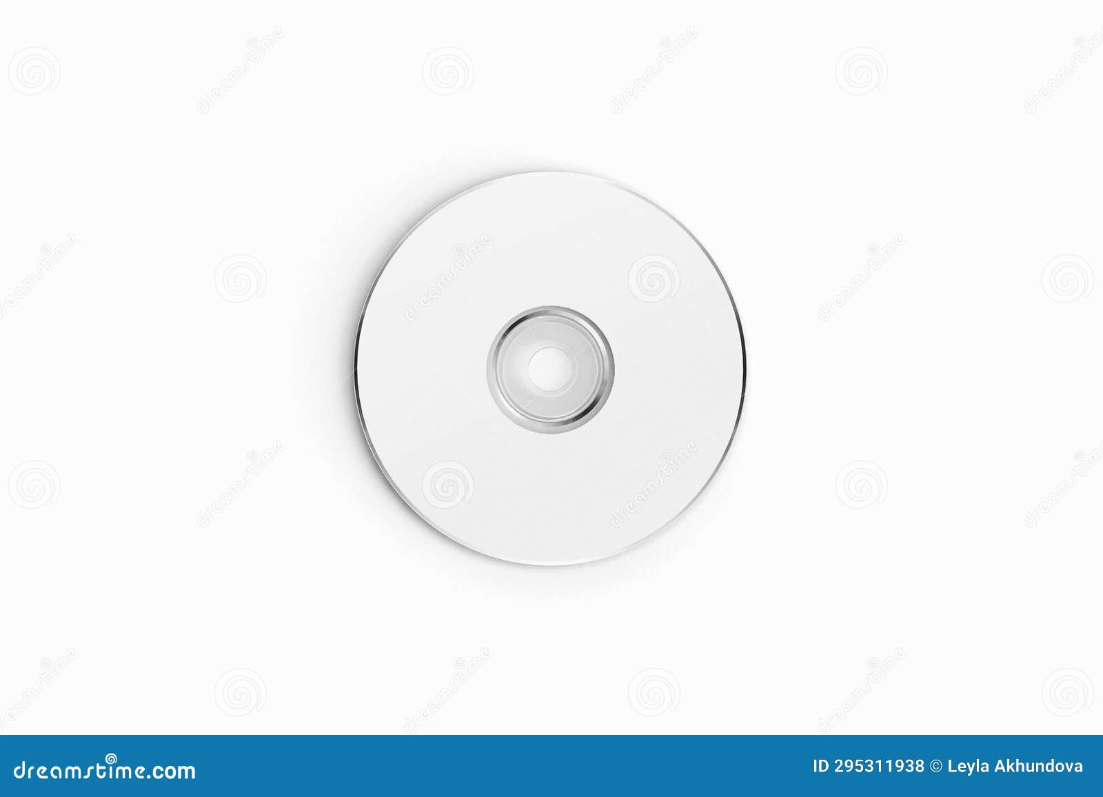 Blank CD Mockup Template on a Background with Shadow. Stock