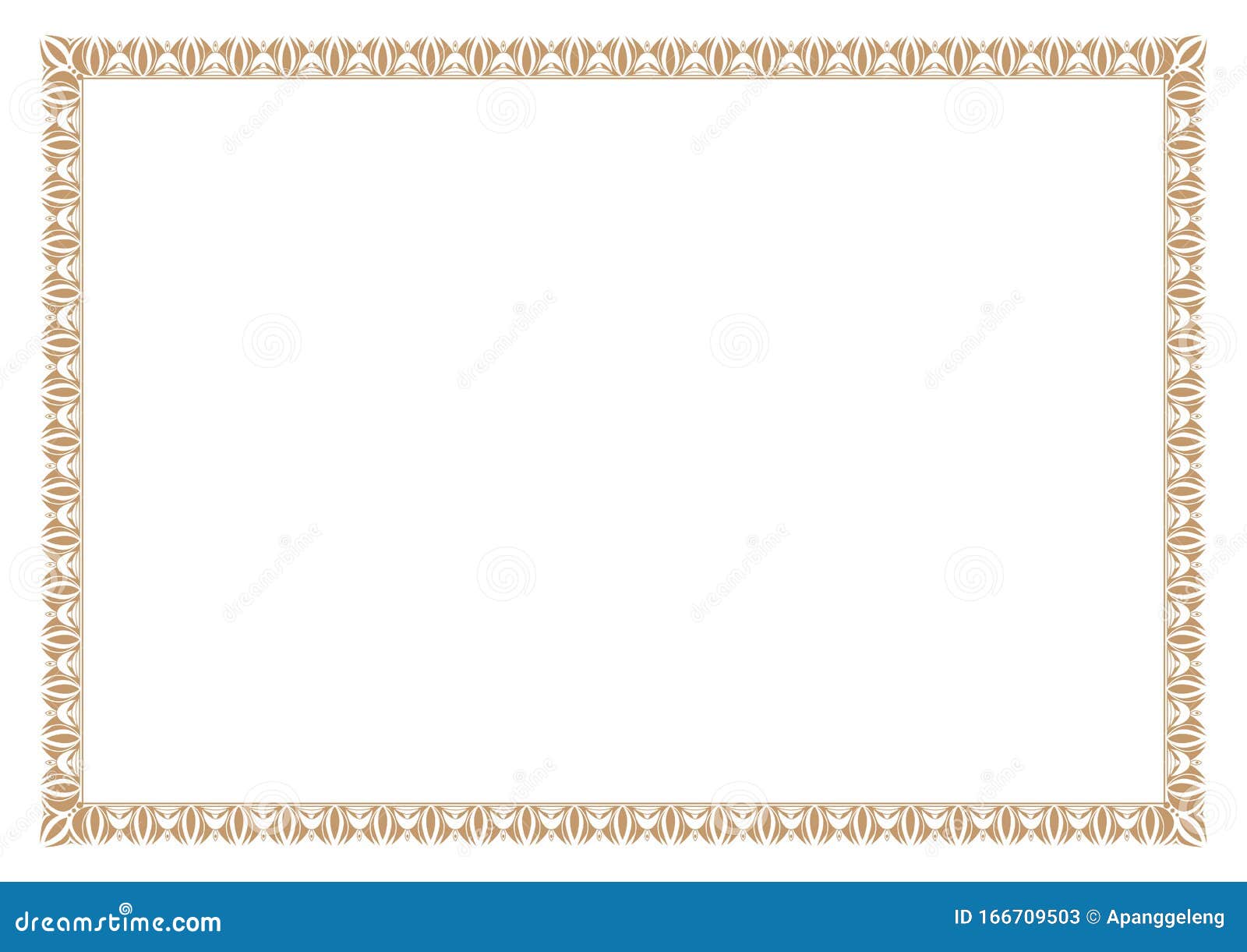 Download Blank Certificate Border, Ready Add Text, In Gold Color ...