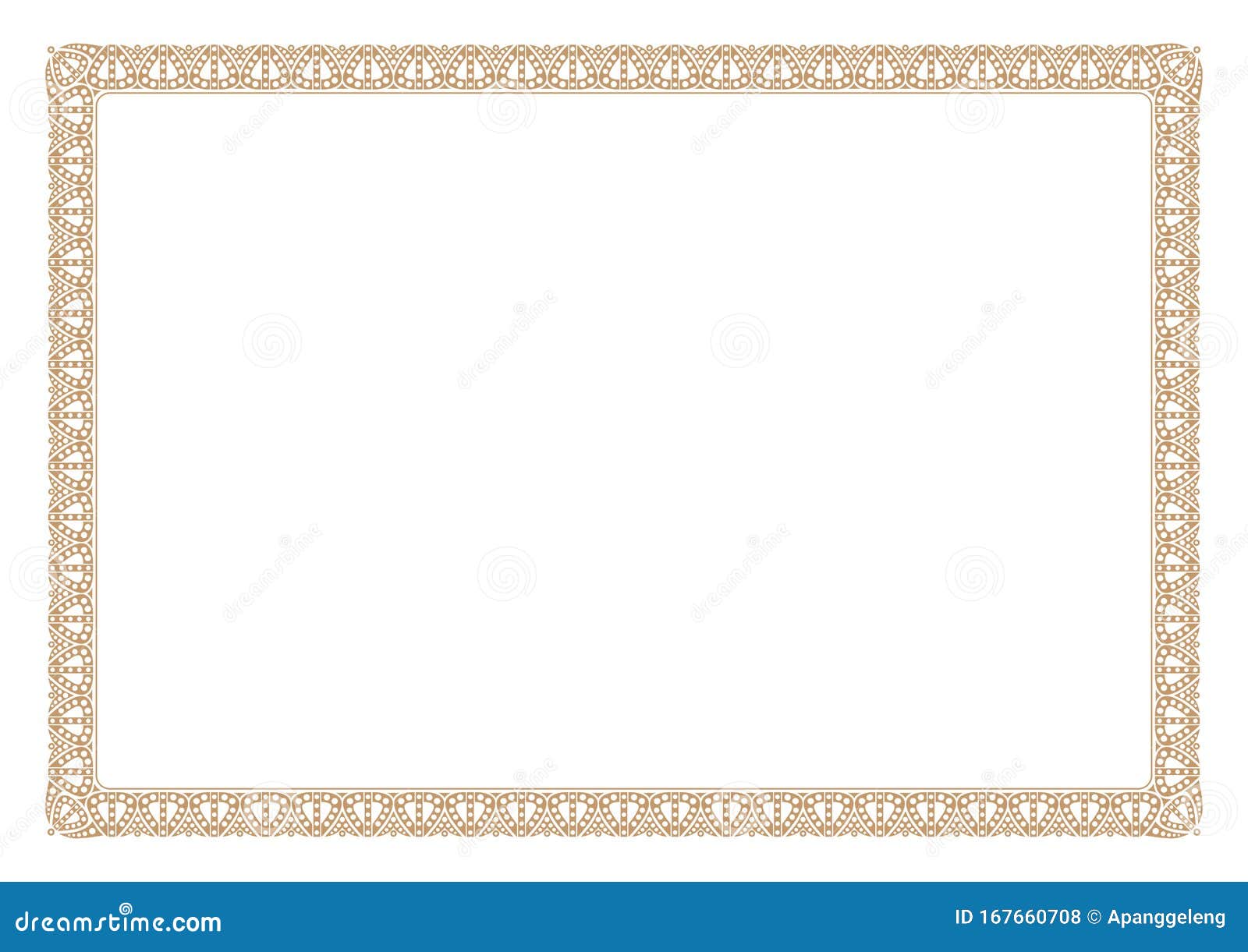 Blank Certificate Border, Ready Add Text, In Gold Color ...