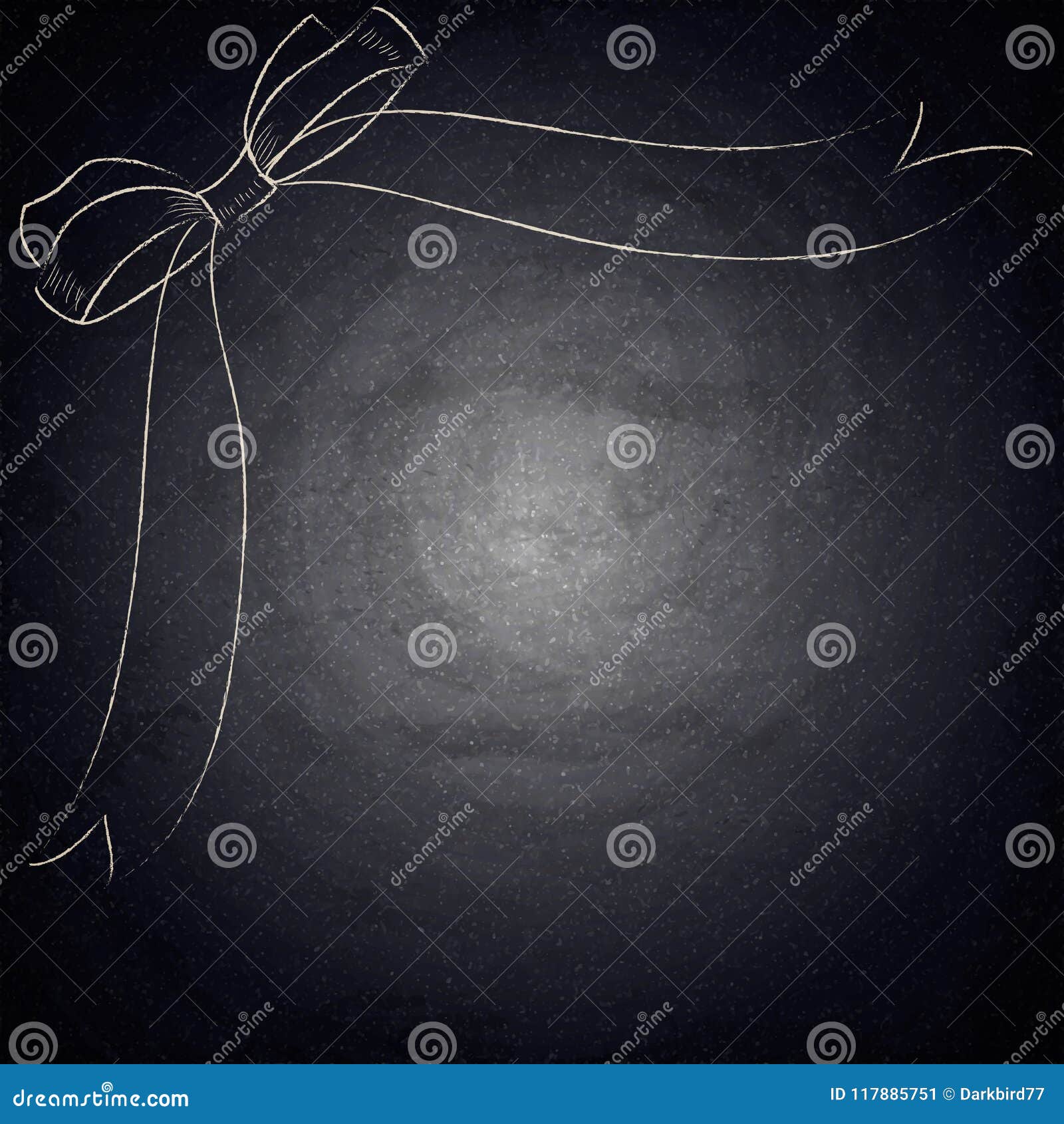 blank chalkboard background with drawing bow stock illustration blank chalkboard background