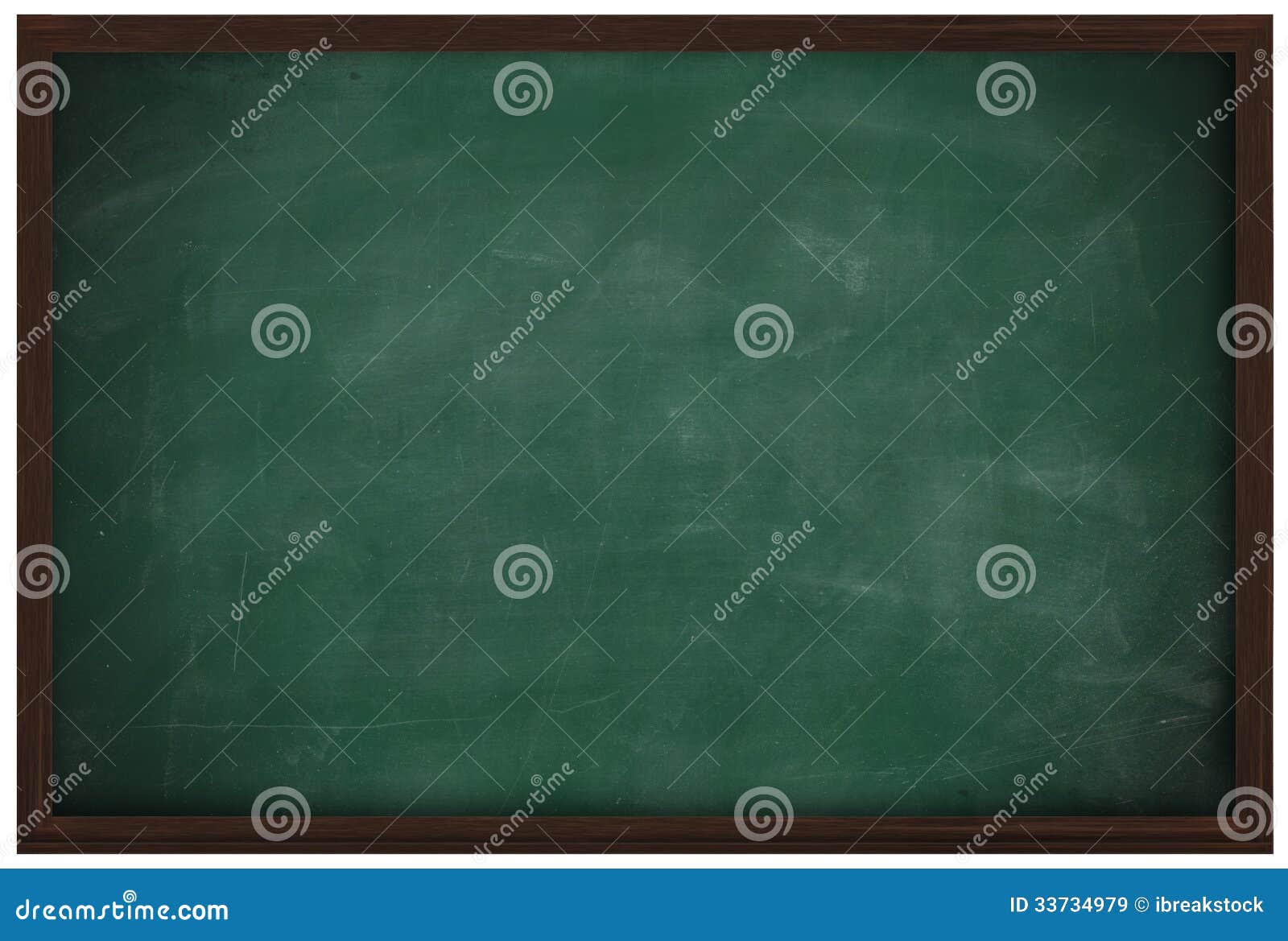 Blank Chalkboard and Wood Frame Stock Illustration - Illustration of