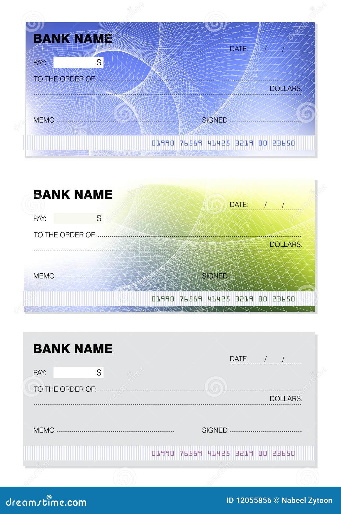 Blank check stock illustration. Illustration of blank - 12055856