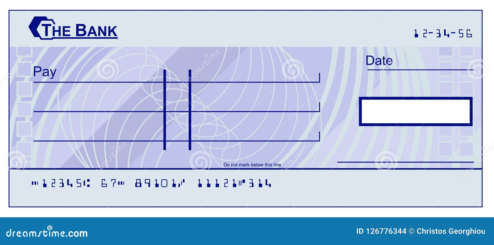 Blank Cheque Stock Illustrations – 25,25 Blank Cheque Stock Throughout Large Blank Cheque Template