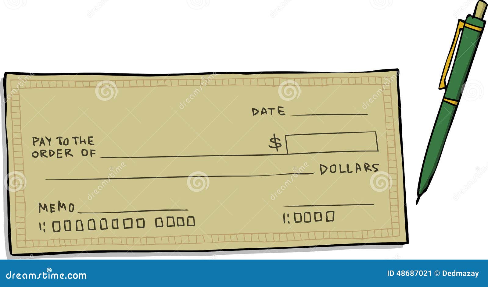 Blank Cheque Illustration 20 - Megapixl Pertaining To Fun Blank Cheque Template