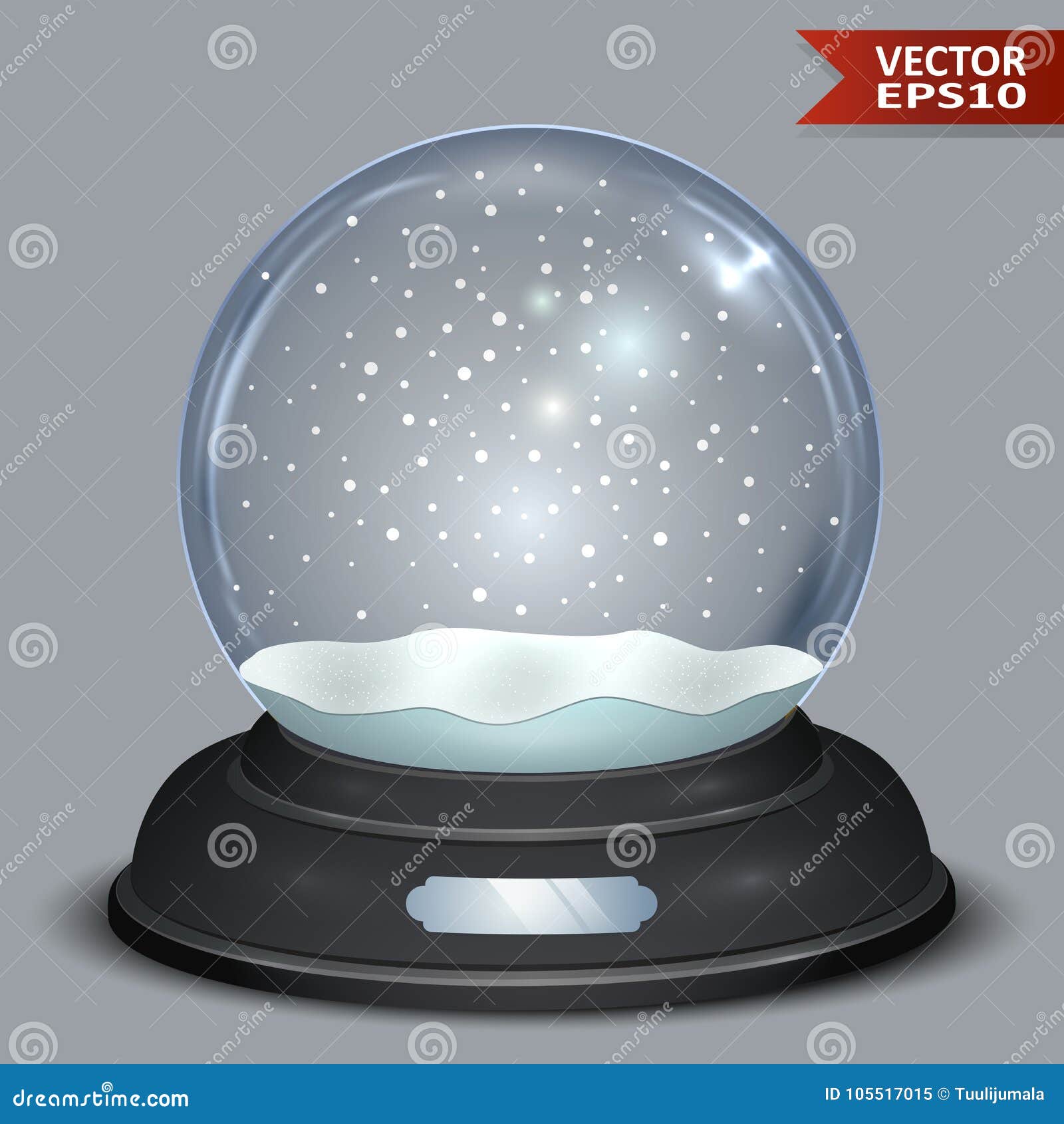 Photo Snow Globe with Black Base 