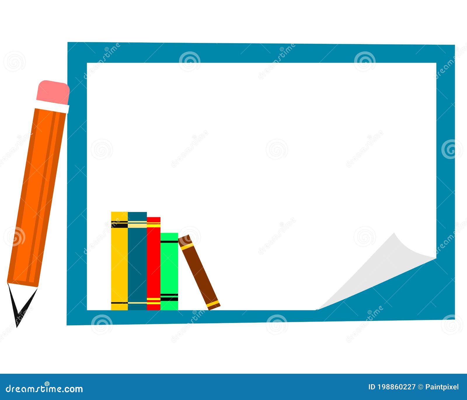 Blank Classroom Banner with Books Stock Vector - Illustration of Intended For Classroom Banner Template