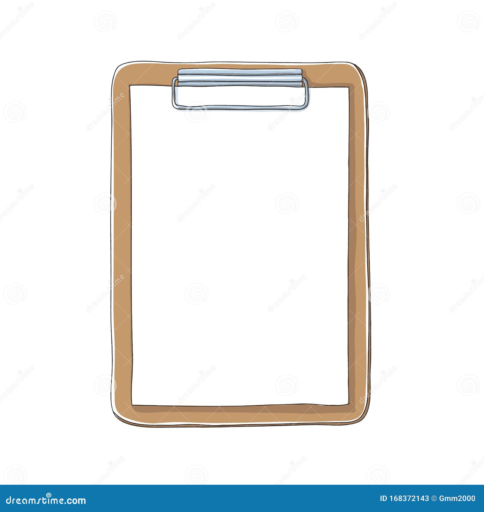 Blank Clip Board Doodle Hand Drawn Cute Art Illustration Cartoon Vector