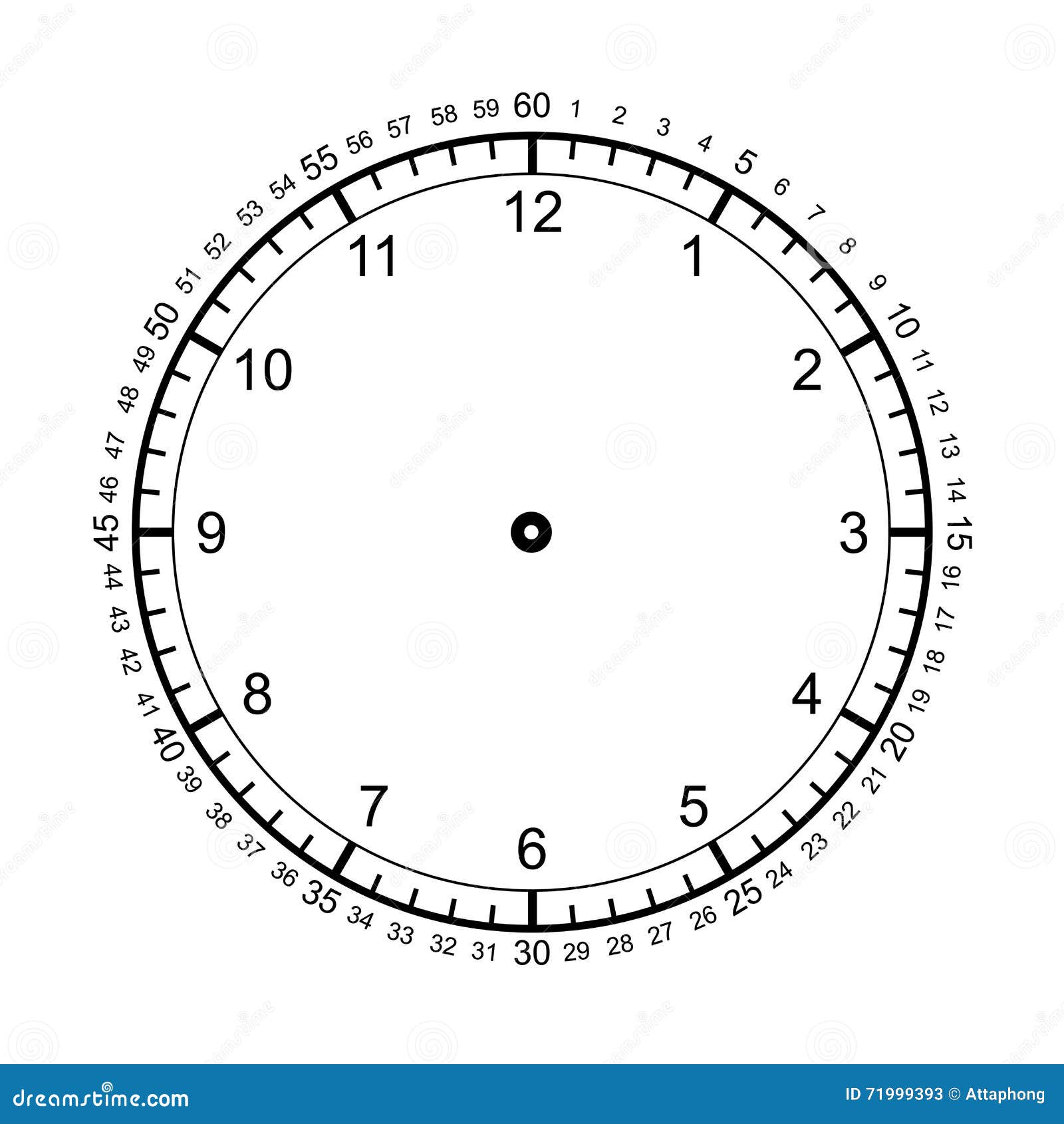 Blank Clock Isolated on White Vector Stock Vector - Illustration of alarm,  cartoon: 71999393, image size:1600x1690