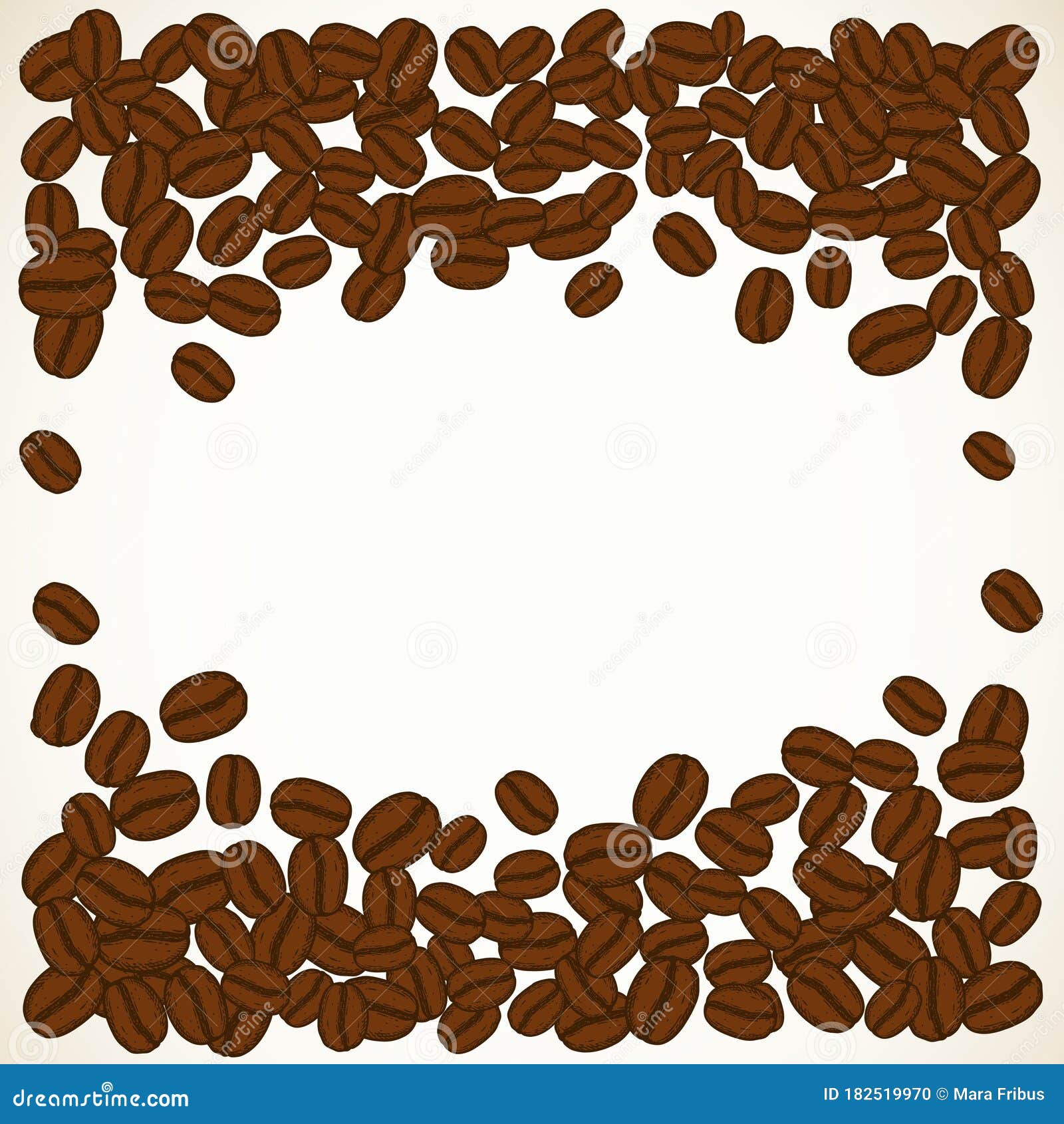 Blank Coffee Beans Square Frame Stock Vector