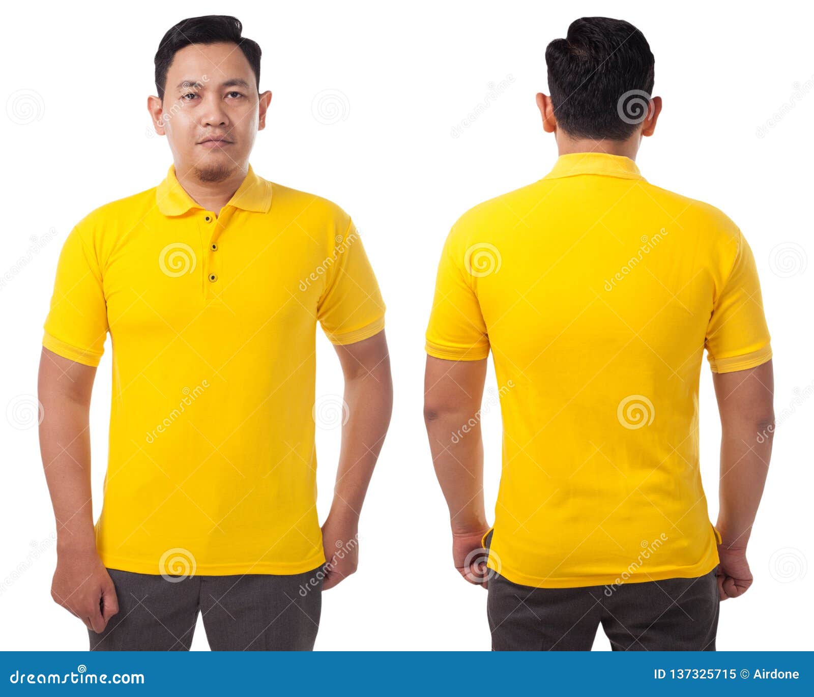 Yellow Collared Shirt Design Template Stock Image - Image of isolated ...