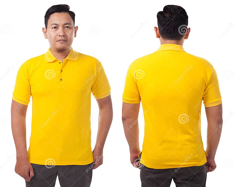 Yellow Collared Shirt Design Template Stock Image - Image of isolated ...