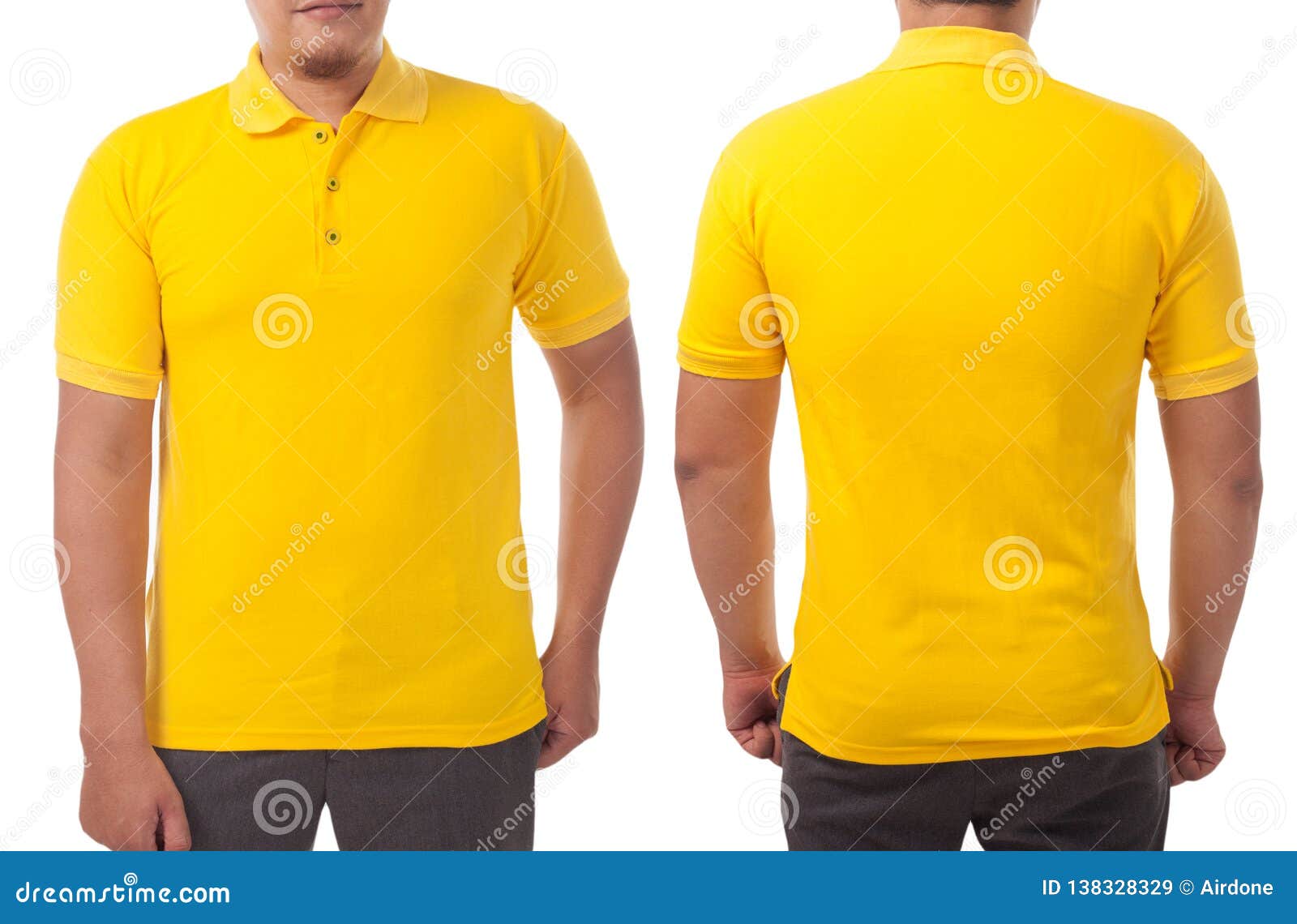 plain yellow polo shirt