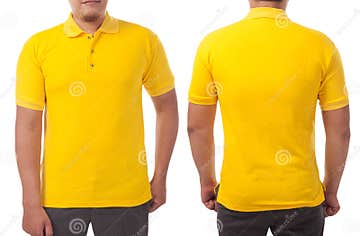 Yellow Collared Shirt Design Template Stock Image - Image of copyspace ...