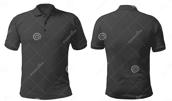 Black Collared Shirt Design Template Stock Photo - Image of design ...