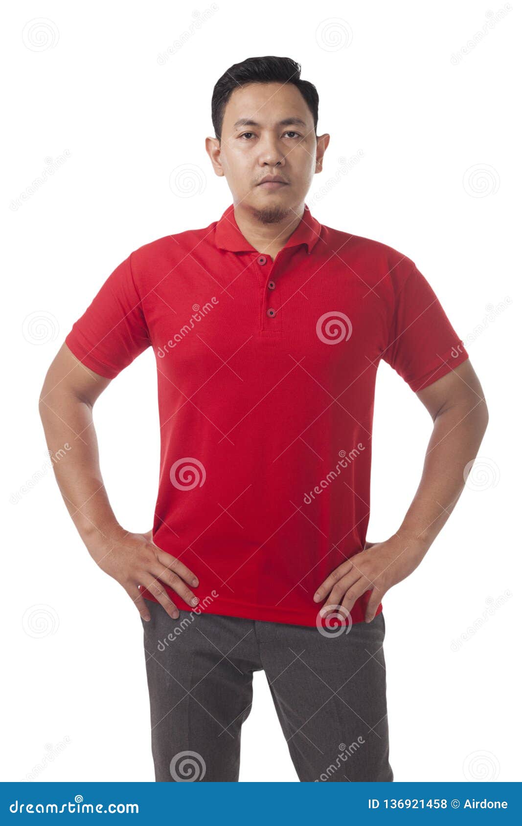 Download Red Collared Shirt Design Template Stock Photo - Image of ...