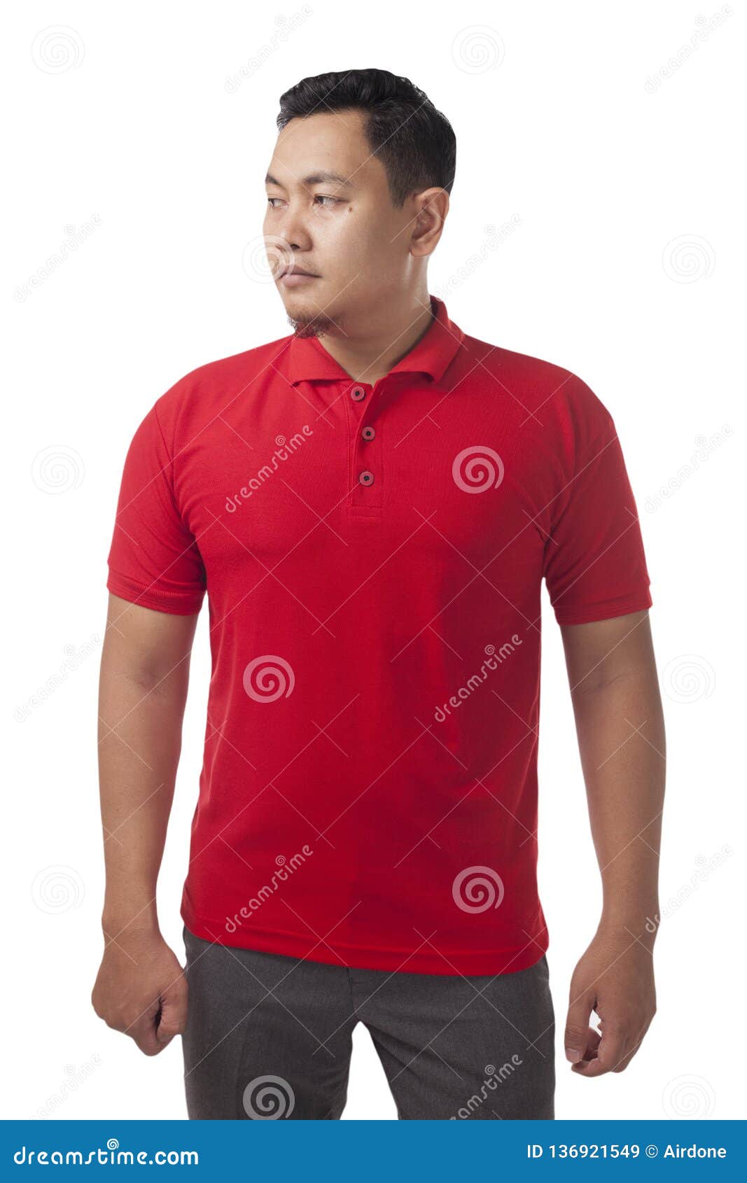 Download Red Collared Shirt Design Template Stock Image - Image of ...