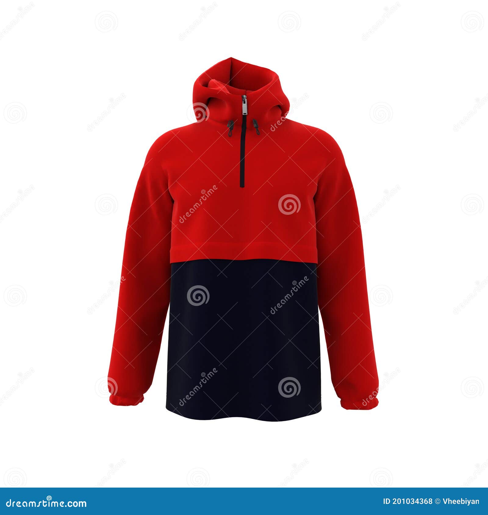Download Blank Colorblock Cagoule Jacket Mockup Front View Stock Illustration Illustration Of Isolated Anorak 201034368