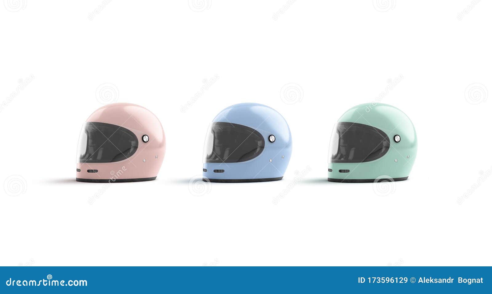 Download Blank Colored Racer Helmet With Glass Mockup, Half-turned ...