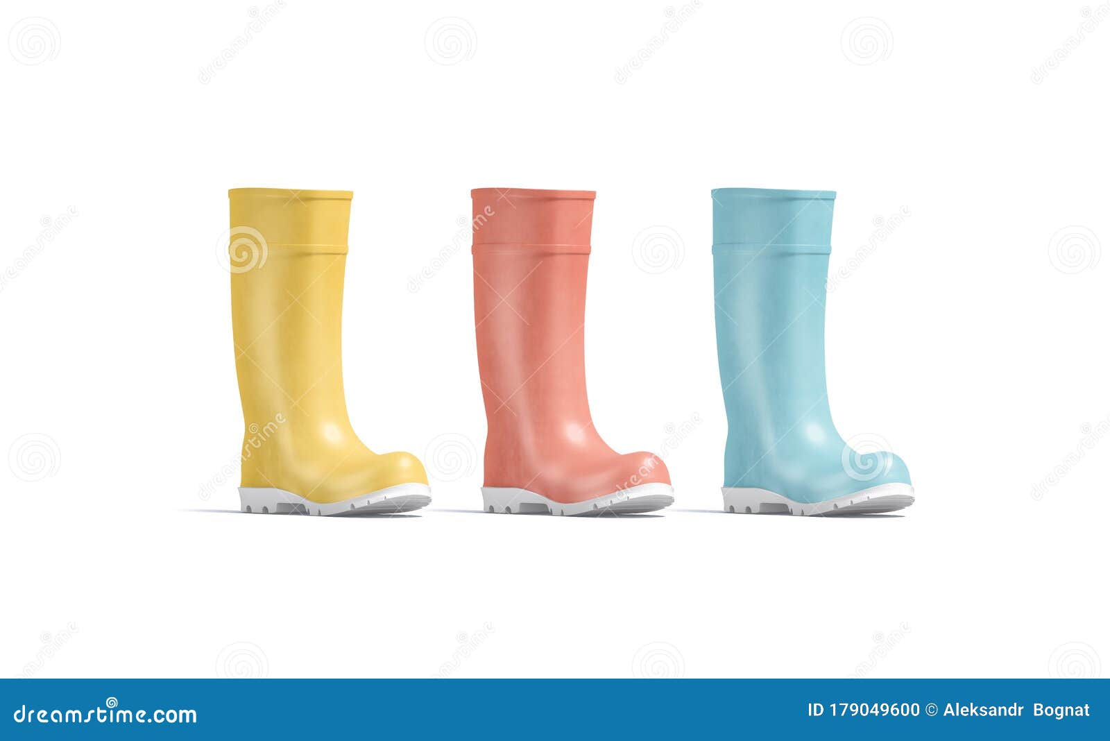 Download Blank Colored Rubber Wellington Boots Mockup, Half-turned ...