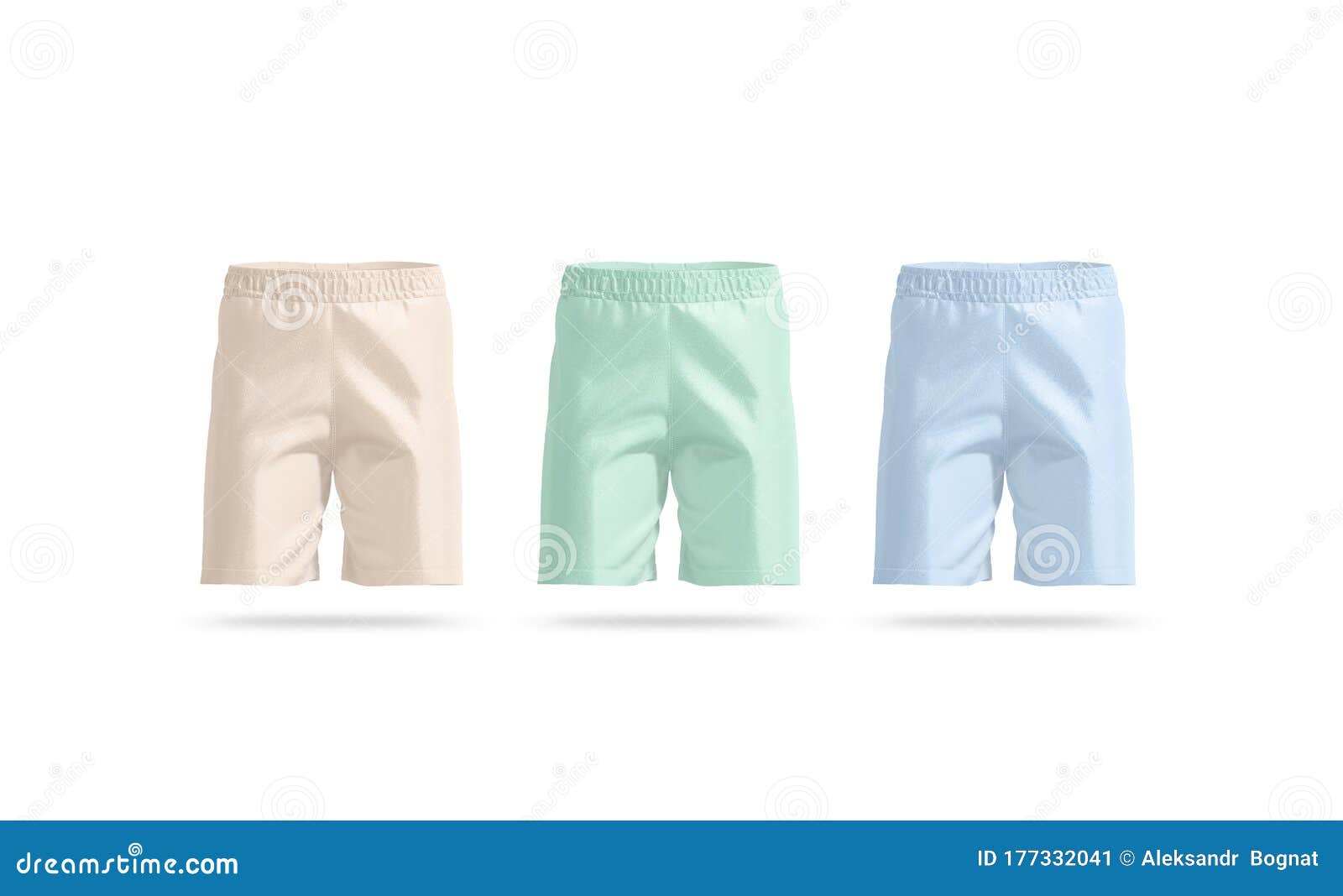 Download Blank Colored Soccer Shorts Mock Up Set, Front View Stock ...