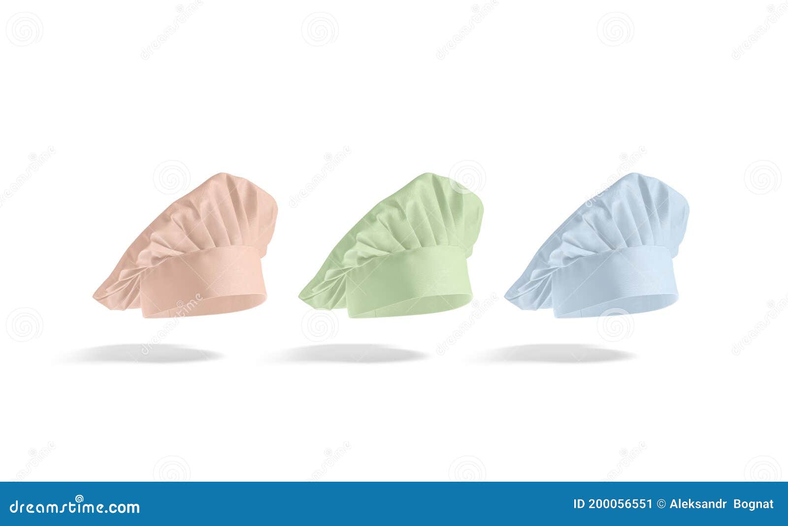 Download Blank Colored Toque Chef Hat Mockup, Side View, No Gravity ...