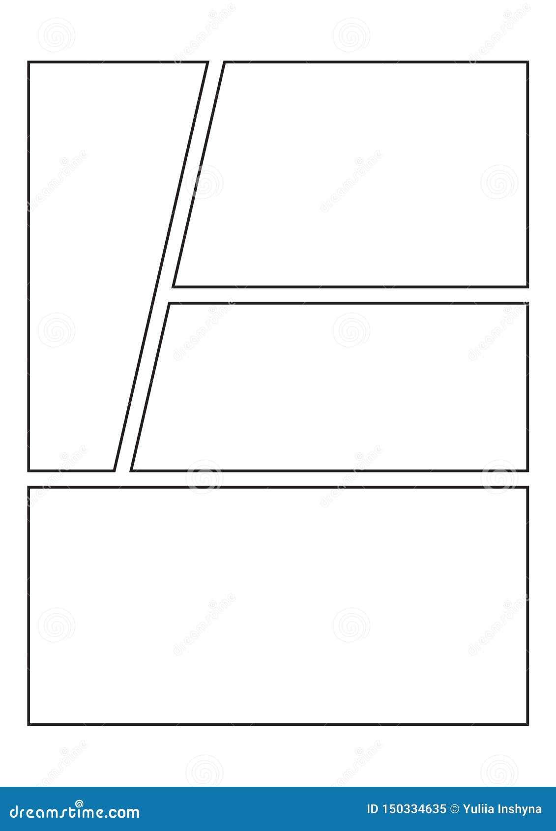 Blank Comic Book , Which is Ideal for Creative Ideas Stock Vector