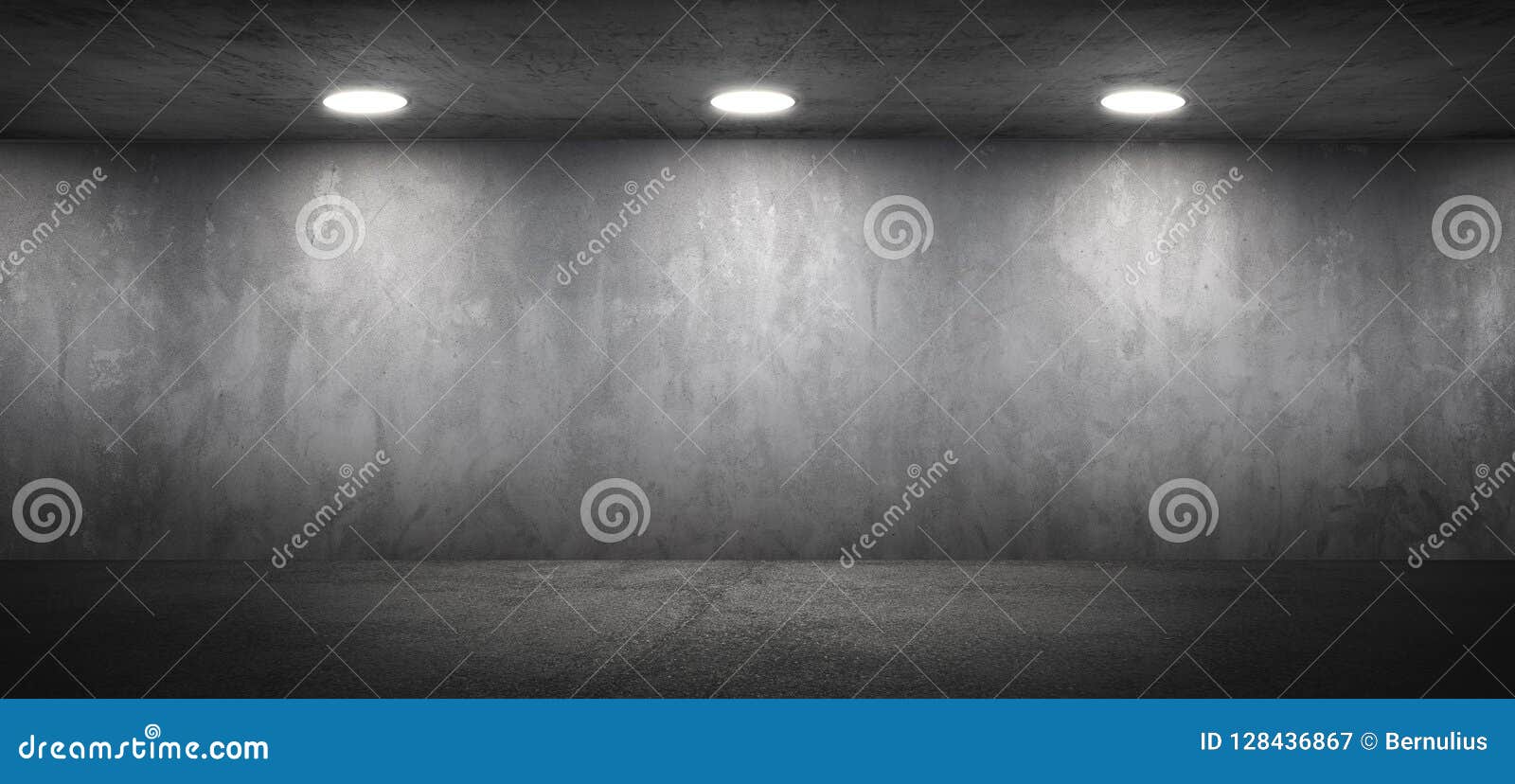 Blank Concrete Office Room Textured Wall Background Stock