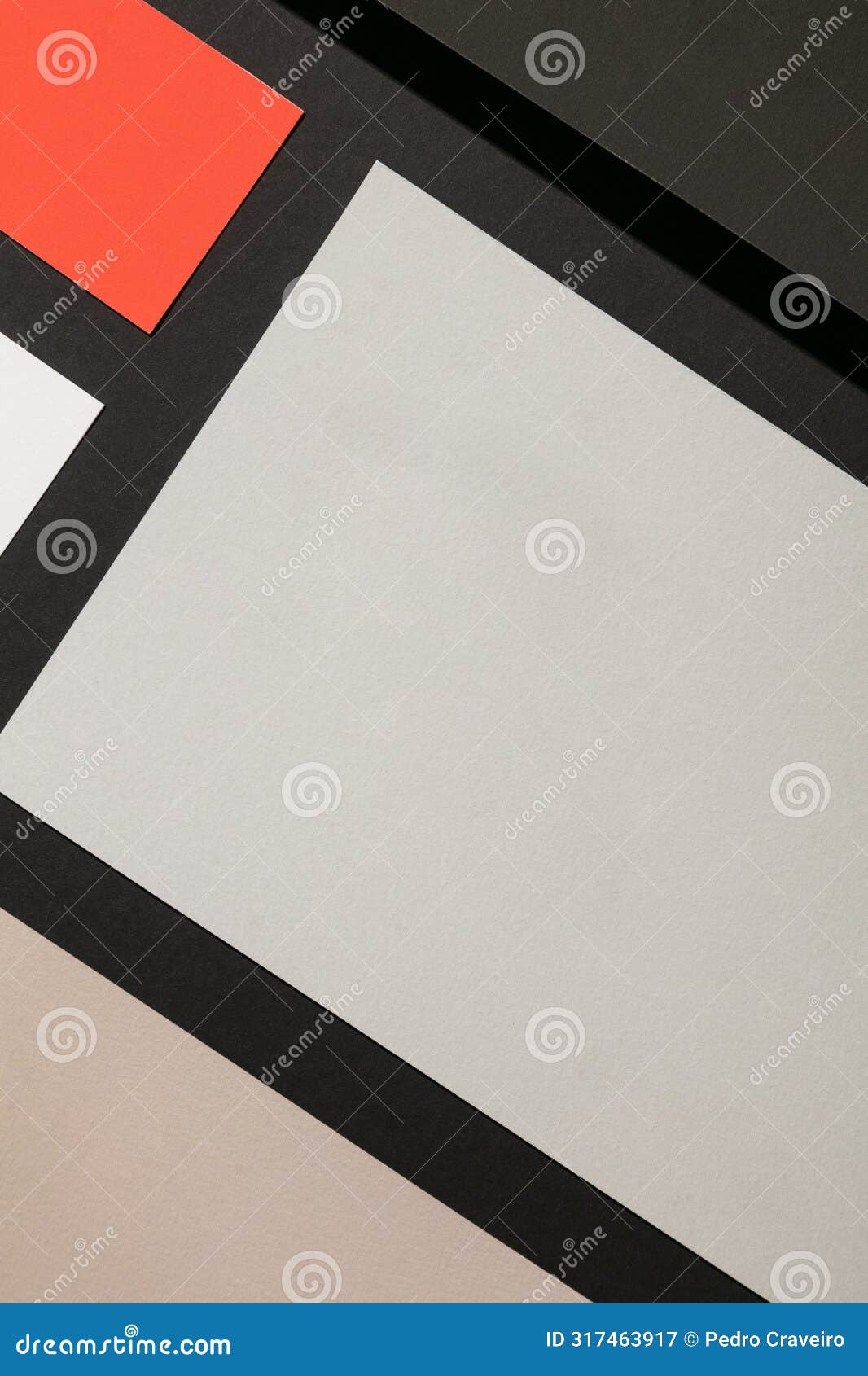 blank corporate stationery on dark background. mocks the brand. orange tones