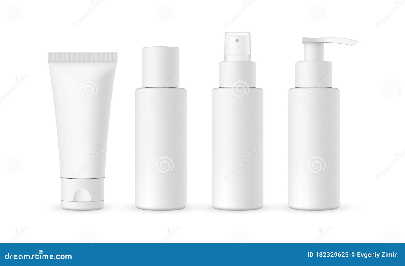 Blank Cosmetic Packaging Mockup: Bottle Press Stock de ilustración - Ilustración de conjunto, crema: 182329625