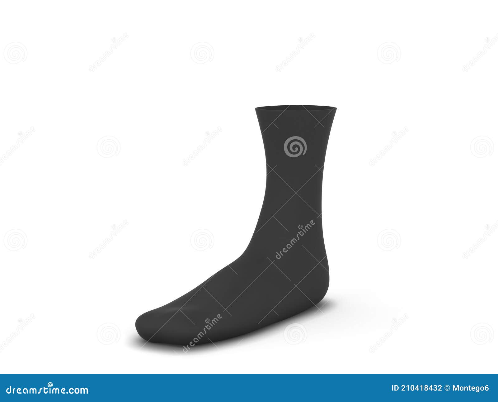 Blank cotton sock mockup stock illustration. Illustration of branding ...