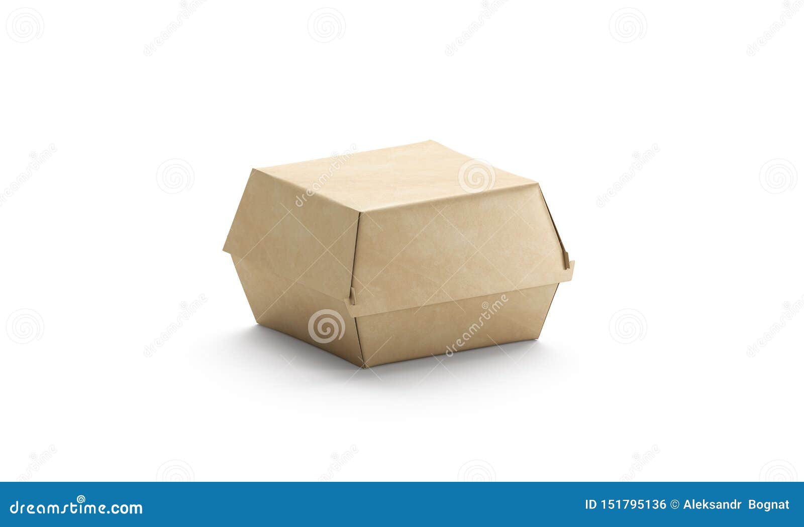 Download Blank Craft Burger Box Mockup Isolated Side View Stock Illustration Illustration Of Empty Nuggets 151795136